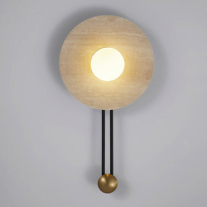 French & Iron Spherical Round 1-Light Wall Sconce Lamp