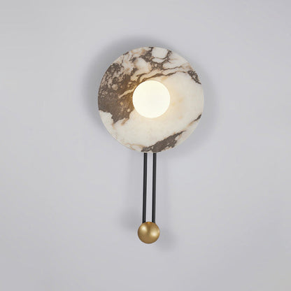 French & Iron Spherical Round 1-Light Wall Sconce Lamp