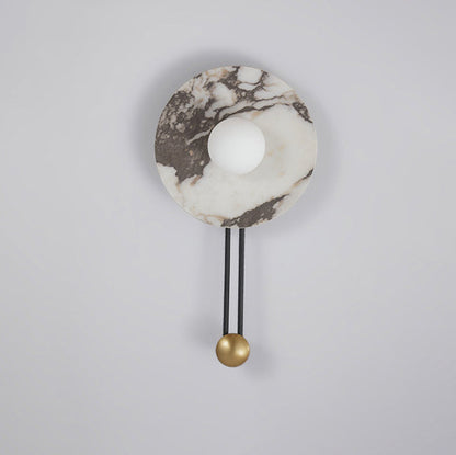 French & Iron Spherical Round 1-Light Wall Sconce Lamp