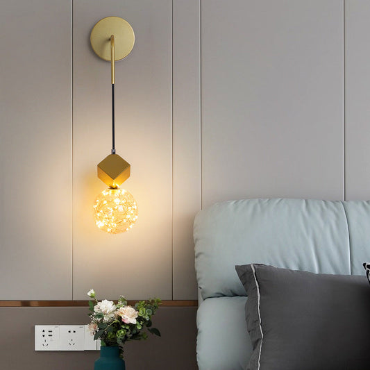 Scandinavian Iron Round Square Curved LED Wall Sconce Lamp