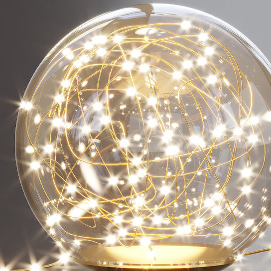 Creative Glass Iron Branch Globe Round LED Wall Sconce Lamp