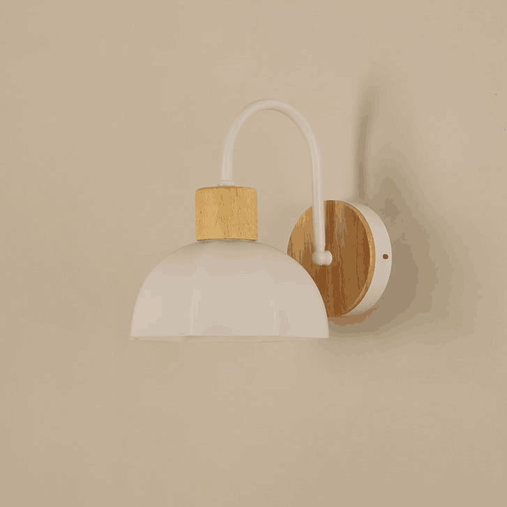 Scandinavian Glass Flower Round 1-Light Wall Sconce Lamp