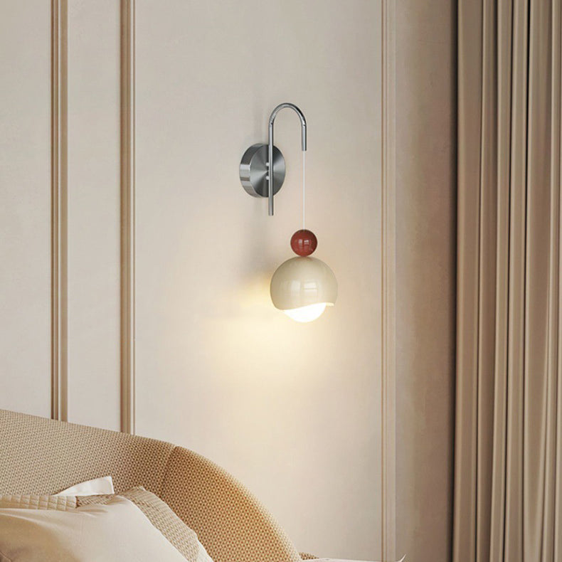 Scandinavian PE Iron Pumpkin-Shaped LED Wall Sconce Lamp