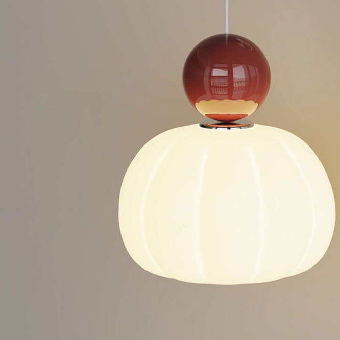 Scandinavian PE Iron Pumpkin-Shaped LED Wall Sconce Lamp