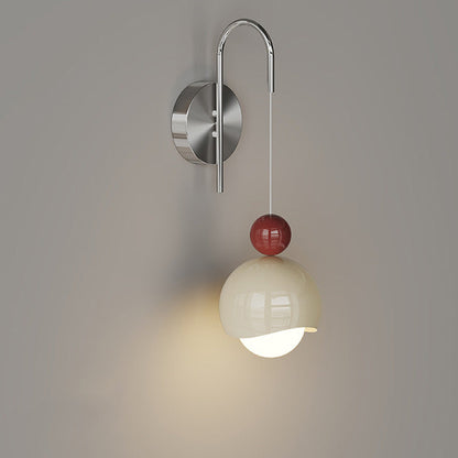 Scandinavian PE Iron Pumpkin-Shaped LED Wall Sconce Lamp
