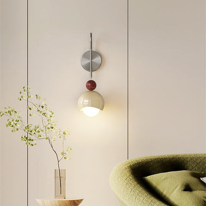 Scandinavian PE Iron Pumpkin-Shaped LED Wall Sconce Lamp