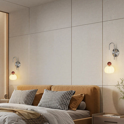 Scandinavian PE Iron Pumpkin-Shaped LED Wall Sconce Lamp