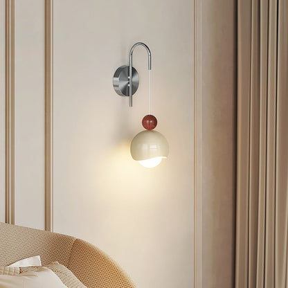 Scandinavian PE Iron Pumpkin-Shaped LED Wall Sconce Lamp