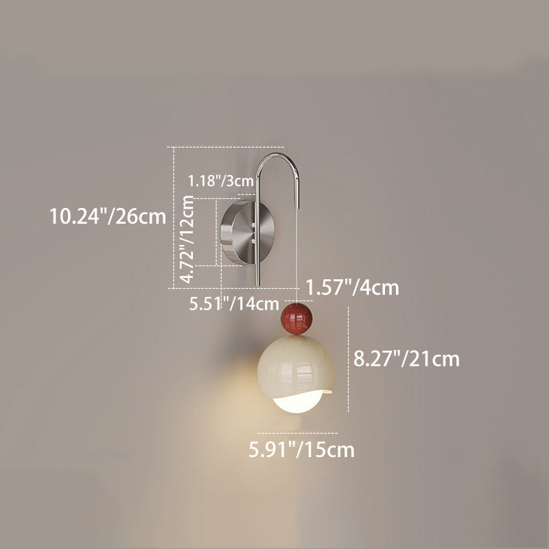 Scandinavian PE Iron Pumpkin-Shaped LED Wall Sconce Lamp