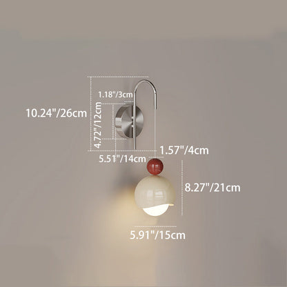 Scandinavian PE Iron Pumpkin-Shaped LED Wall Sconce Lamp