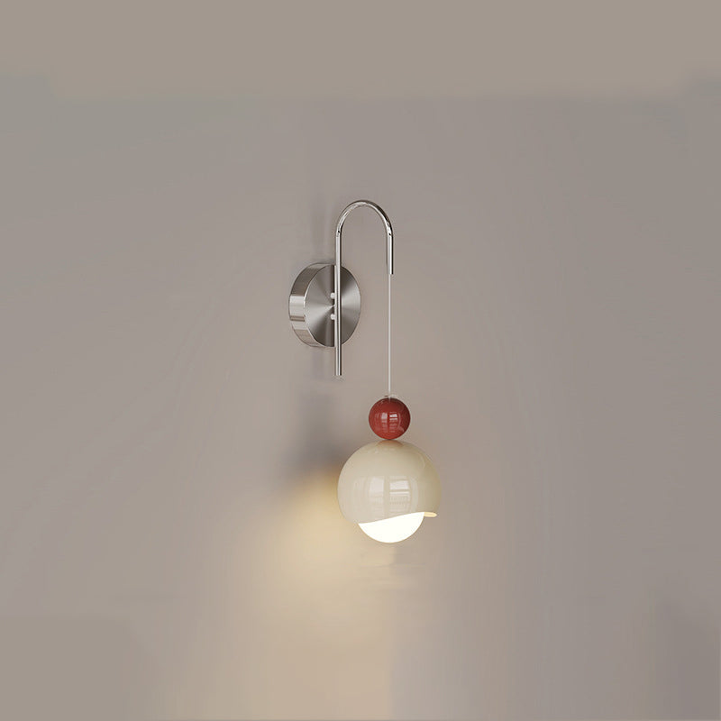 Scandinavian PE Iron Pumpkin-Shaped LED Wall Sconce Lamp