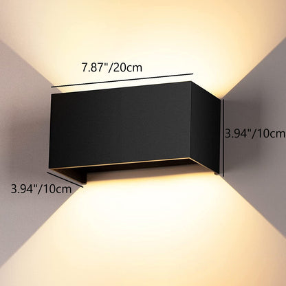 Modern Minimalist Aluminum Rectangular LED Wall Sconce Lamp