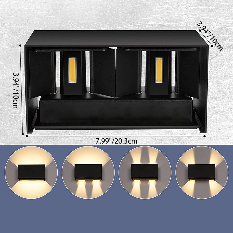 Modern Minimalist Aluminum Rectangular LED Wall Sconce Lamp