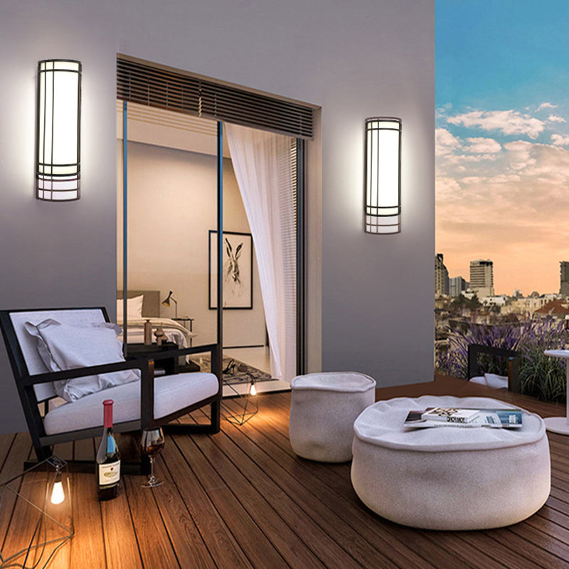 Acrylic Iron Half-Round Rectangular LED Wall Sconce Lamp