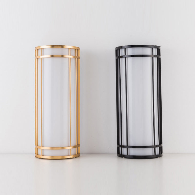 Acrylic Iron Half-Round Rectangular LED Wall Sconce Lamp