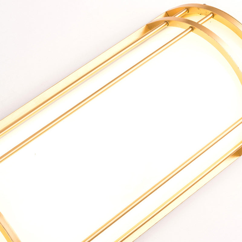 Acrylic Iron Half-Round Rectangular LED Wall Sconce Lamp