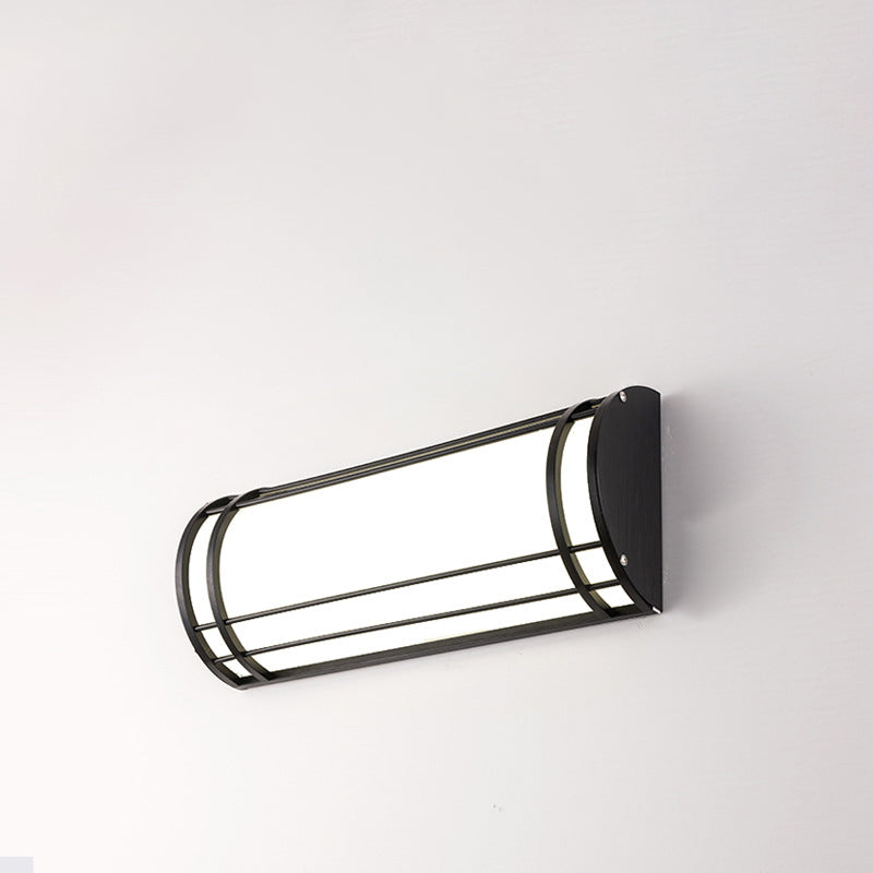 Acrylic Iron Half-Round Rectangular LED Wall Sconce Lamp