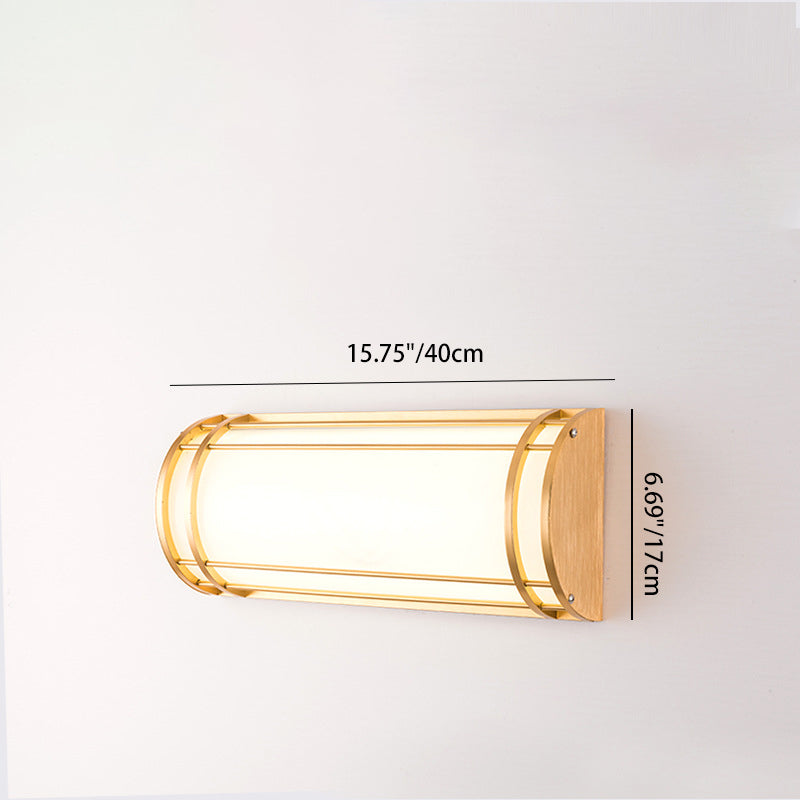 Acrylic Iron Half-Round Rectangular LED Wall Sconce Lamp