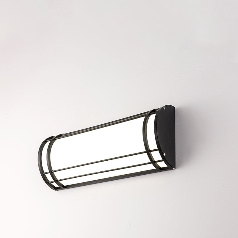 Acrylic Iron Half-Round Rectangular LED Wall Sconce Lamp