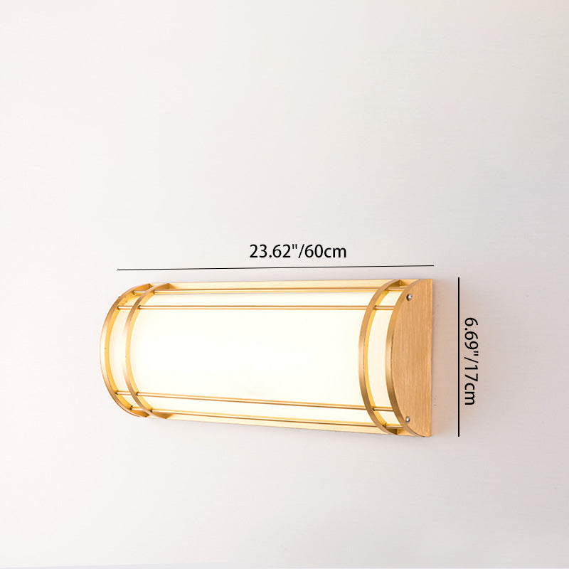 Acrylic Iron Half-Round Rectangular LED Wall Sconce Lamp