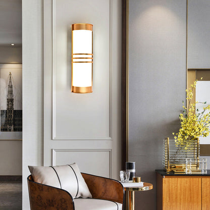 Acrylic & Iron Half-Round Long LED Wall Sconce Lamp