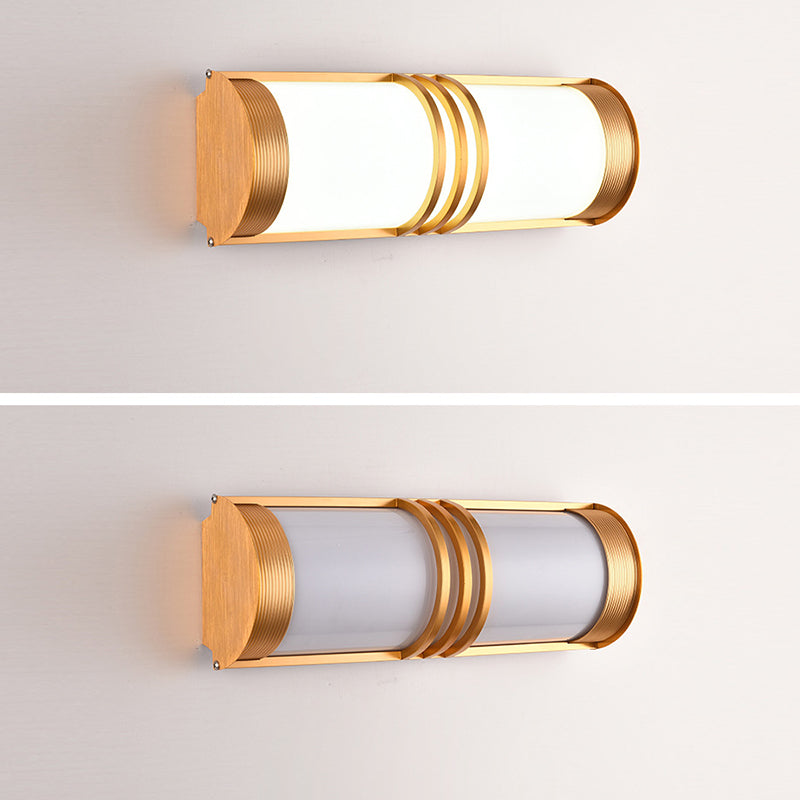 Acrylic & Iron Half-Round Long LED Wall Sconce Lamp