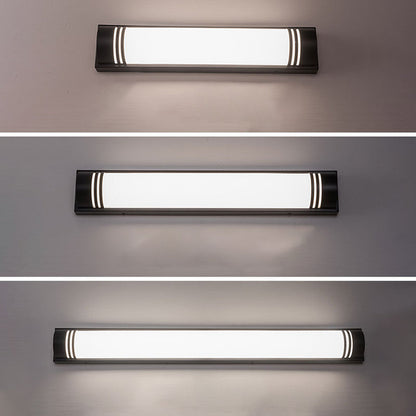 Acrylic Steel Rectangular Striped LED Wall Sconce Lamp