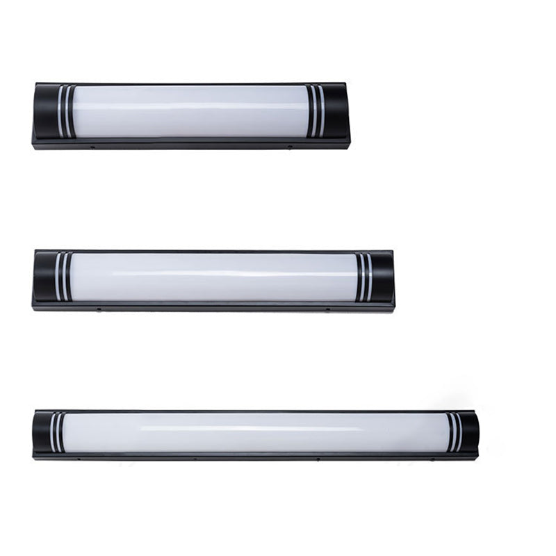Acrylic Steel Rectangular Striped LED Wall Sconce Lamp