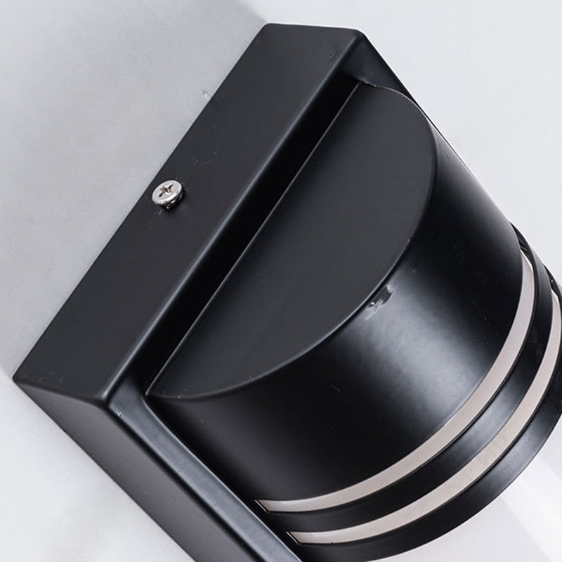 Acrylic Steel Rectangular Striped LED Wall Sconce Lamp