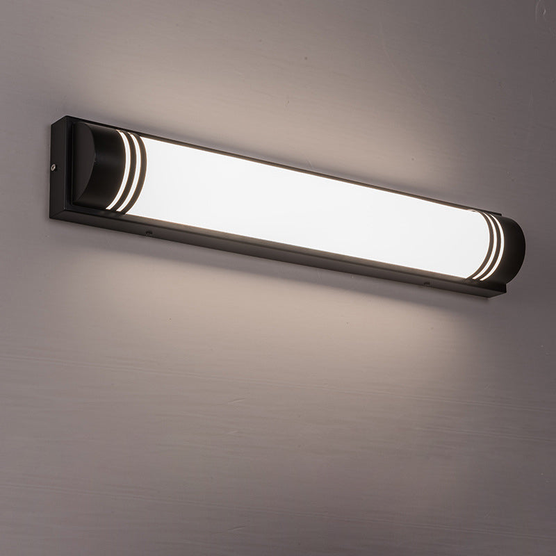 Acrylic Steel Rectangular Striped LED Wall Sconce Lamp