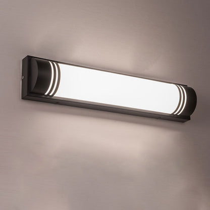 Acrylic Steel Rectangular Striped LED Wall Sconce Lamp