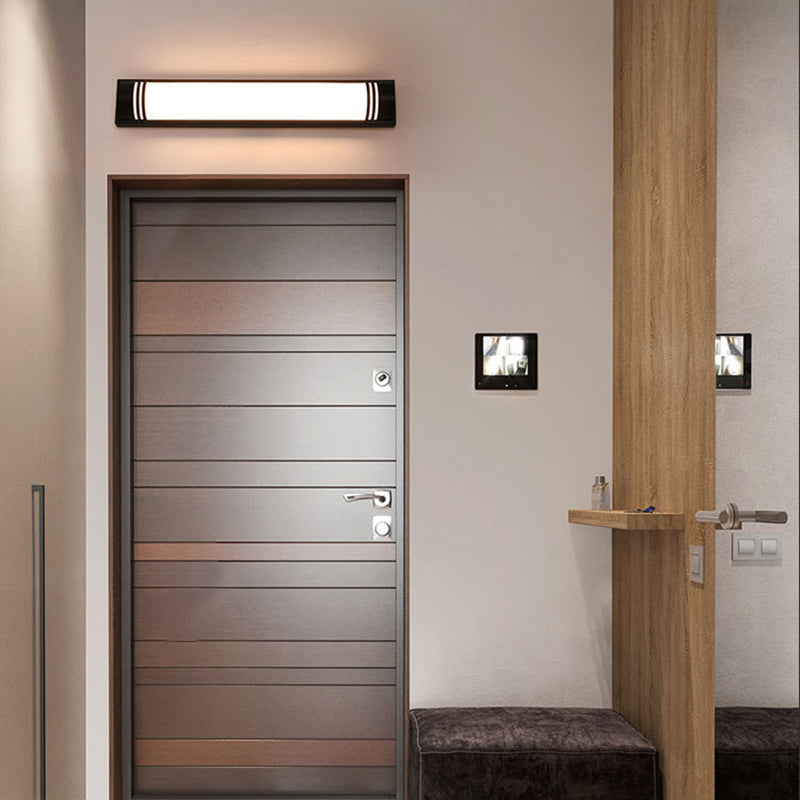 Acrylic Steel Rectangular Striped LED Wall Sconce Lamp