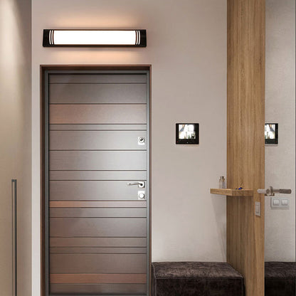 Acrylic Steel Rectangular Striped LED Wall Sconce Lamp