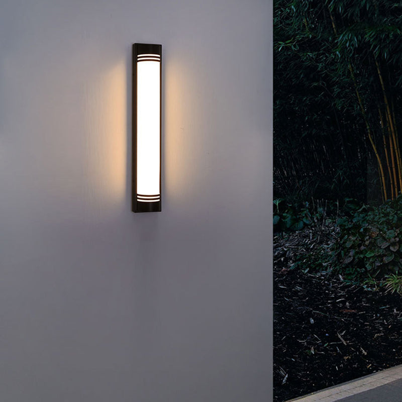 Acrylic Steel Rectangular Striped LED Wall Sconce Lamp