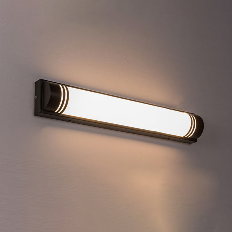 Acrylic Steel Rectangular Striped LED Wall Sconce Lamp