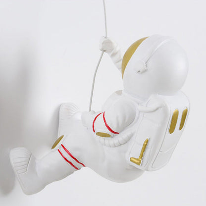 Deco Iron Astronaut Planet Design 1-Light Wall Sconce Lamp