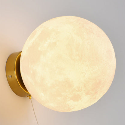 Deco Iron Astronaut Planet Design 1-Light Wall Sconce Lamp
