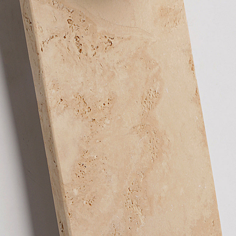 Travertine Glass Square Oval Globe 2-Light Wall Sconce Lamp