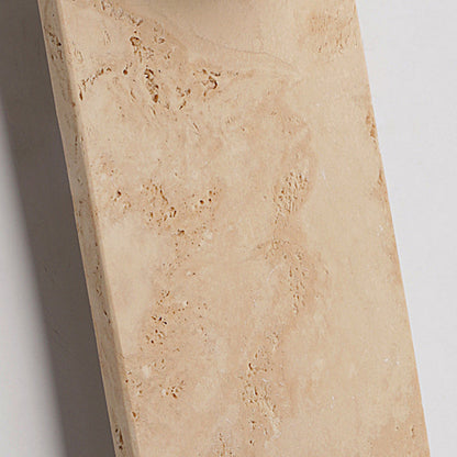 Travertine Glass Square Oval Globe 2-Light Wall Sconce Lamp
