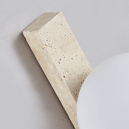 Travertine Glass Linear Globe 1/2/3-Lights Wall Sconce Lamp