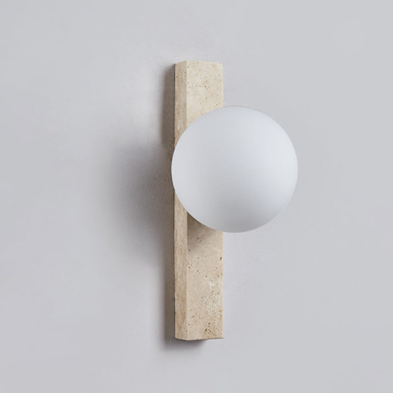 Travertine Glass Linear Globe 1/2/3-Lights Wall Sconce Lamp
