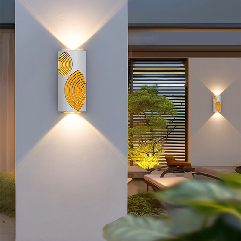 PC Aluminum Textured Rectangle LED Wall Sconce Lamp