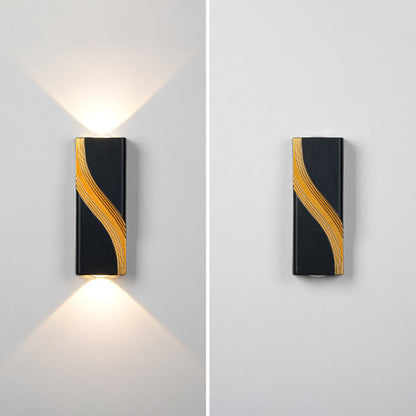 PC Aluminum Textured Rectangle LED Wall Sconce Lamp
