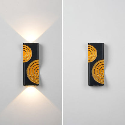 PC Aluminum Textured Rectangle LED Wall Sconce Lamp