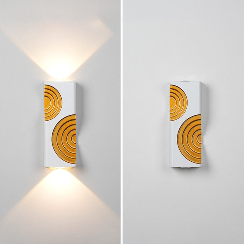 PC Aluminum Textured Rectangle LED Wall Sconce Lamp