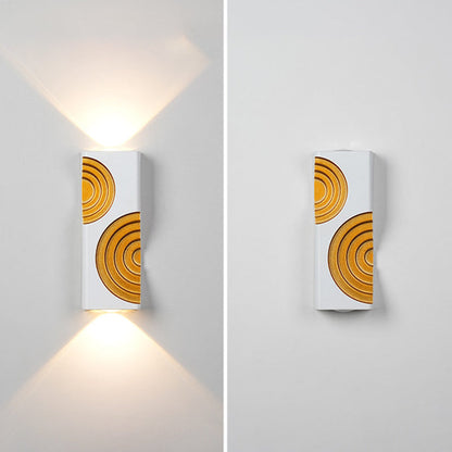 PC Aluminum Textured Rectangle LED Wall Sconce Lamp