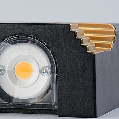 PC Aluminum Textured Rectangle LED Wall Sconce Lamp