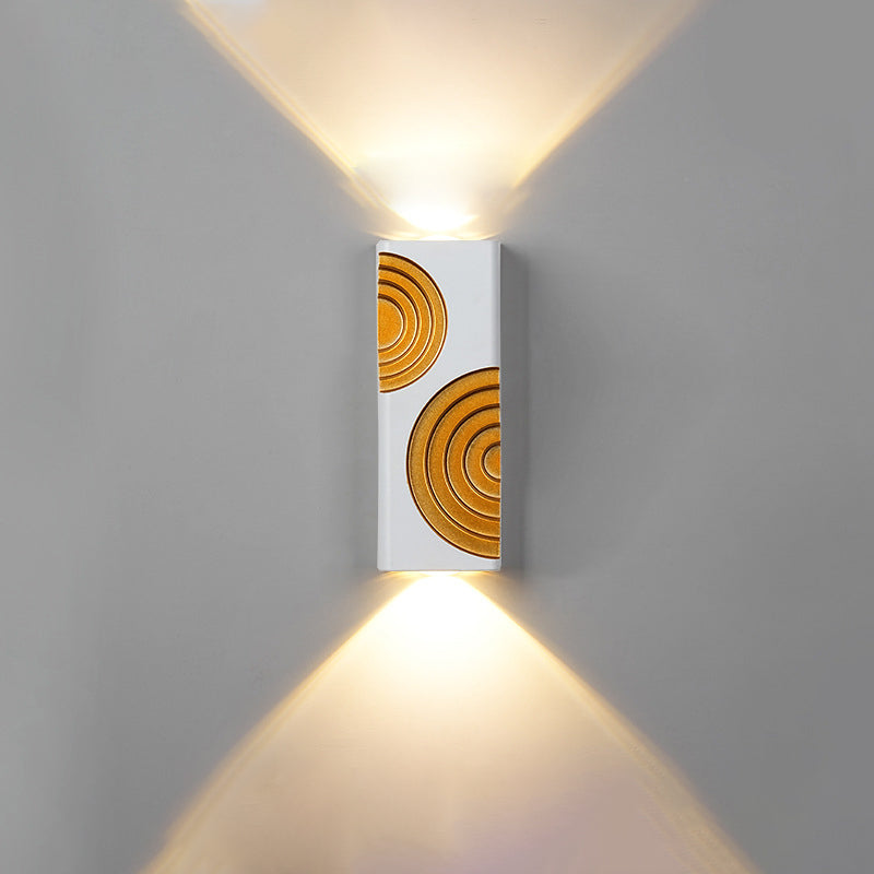 PC Aluminum Textured Rectangle LED Wall Sconce Lamp