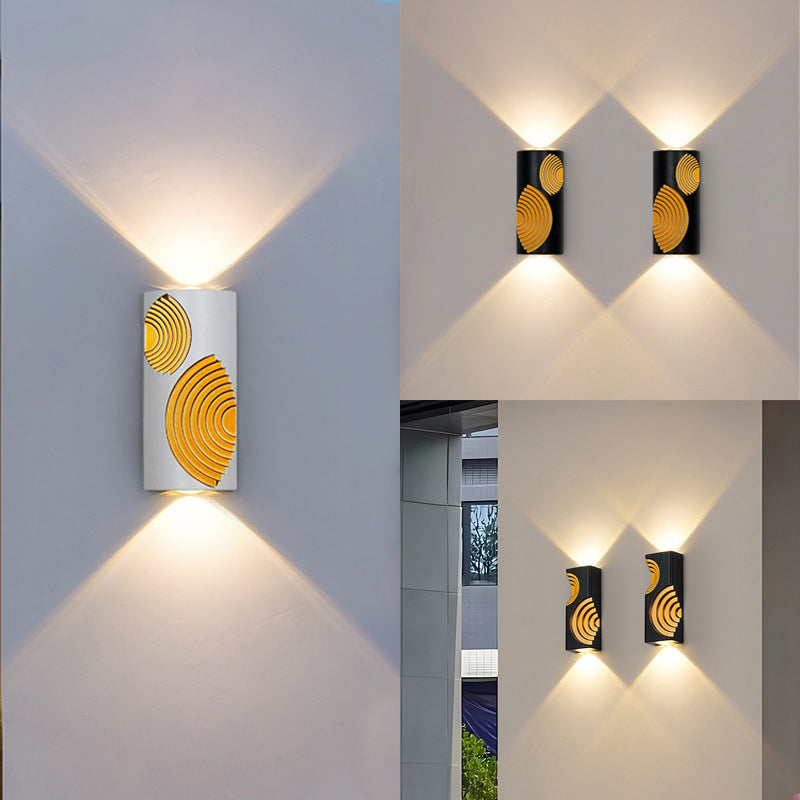 PC Aluminum Textured Rectangle LED Wall Sconce Lamp