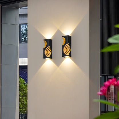 PC Aluminum Textured Rectangle LED Wall Sconce Lamp